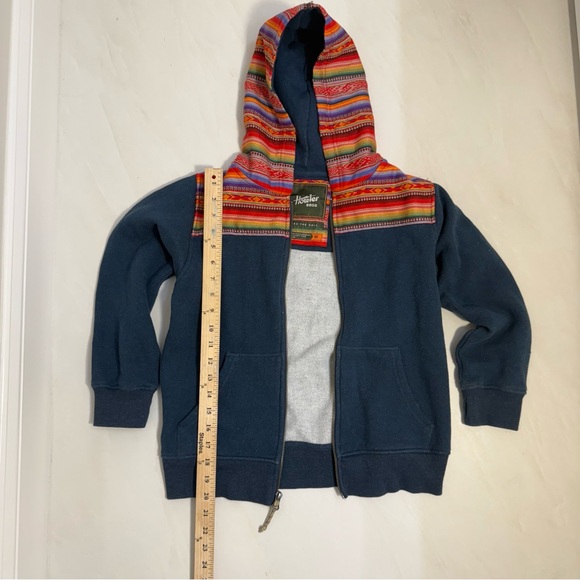 Howler Bros Kids Serape Stripe Zip Hoodie Navy Youth Size M - Picture 2 of 10